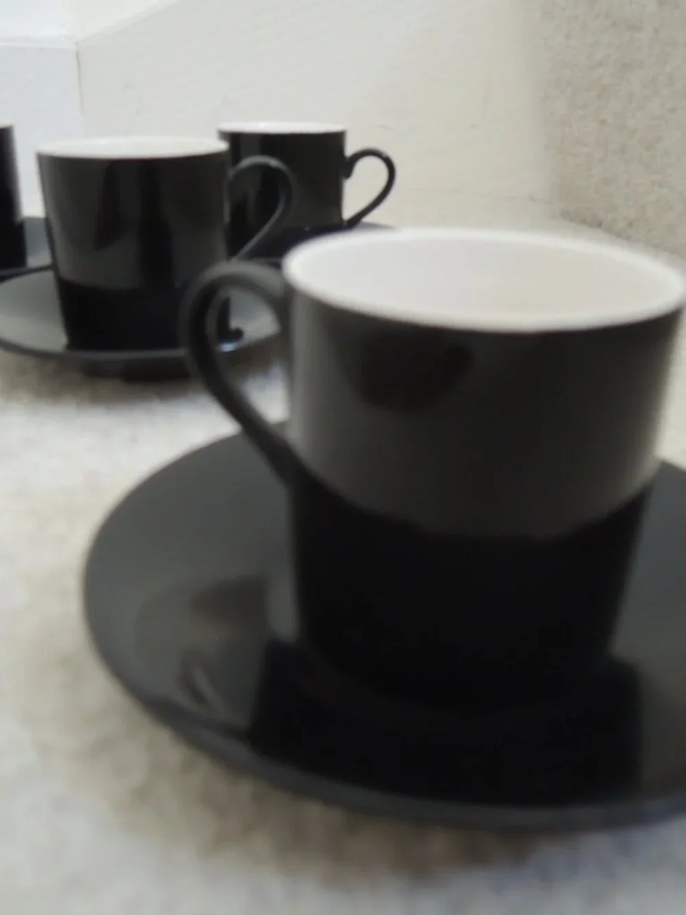 Demitasse Cups + Saucers Vtg Expresso Set - 4 Dainty Tea Cups + Matching Plates